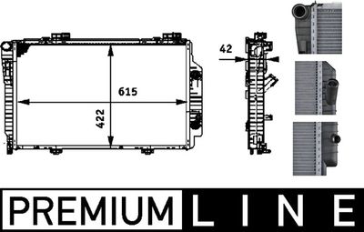 Radiator, engine cooling MAHLE CR 485 000P