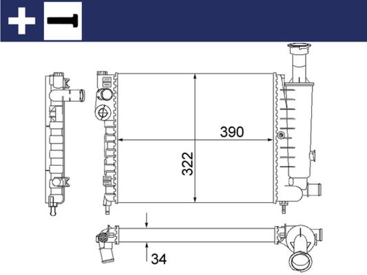 MAHLE CR 491 000S Radiator, engine cooling