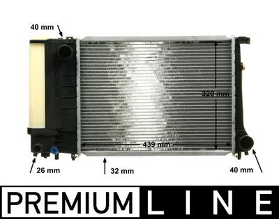 Radiator, engine cooling MAHLE CR 495 000P