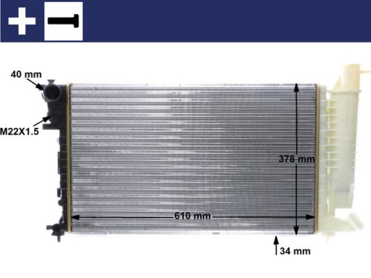 MAHLE CR 497 000S Radiator, engine cooling