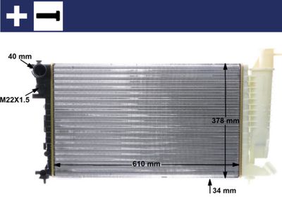 Radiator, engine cooling MAHLE CR 497 000S