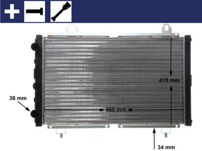 Radiator, engine cooling MAHLE CR 499 000S