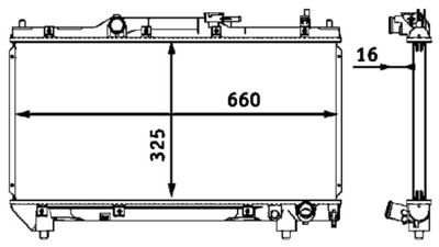 Radiator, engine cooling MAHLE CR 544 000S