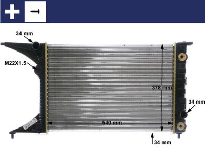 Radiator, engine cooling MAHLE CR 559 000S