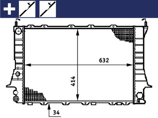 MAHLE CR 591 000S Radiator, engine cooling