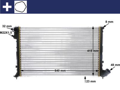 Radiator, engine cooling MAHLE CR 593 000S