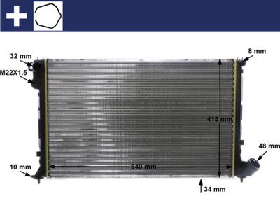 Radiator, engine cooling MAHLE CR 594 000S