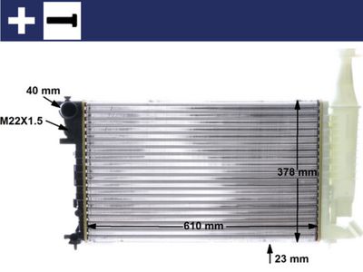 Radiator, engine cooling MAHLE CR 595 000S