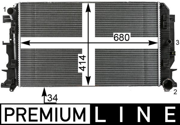 MAHLE CR 61 000P Radiator, engine cooling