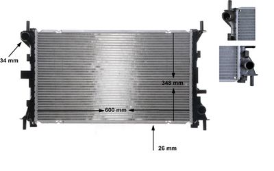 Radiator, engine cooling MAHLE CR 628 000S