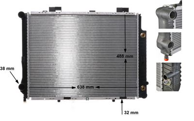 Radiator, engine cooling MAHLE CR 634 000S