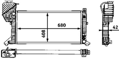 Radiator, engine cooling MAHLE CR 683 000S