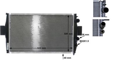 Radiator, engine cooling MAHLE CR 739 000S
