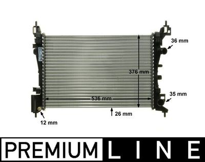 Radiator, engine cooling MAHLE CR 774 000P