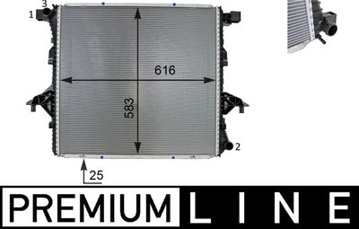 Radiator, engine cooling MAHLE CR 81 000P