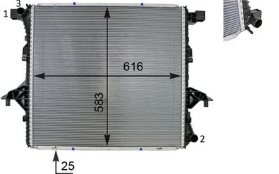 Radiator, engine cooling MAHLE CR 81 000S