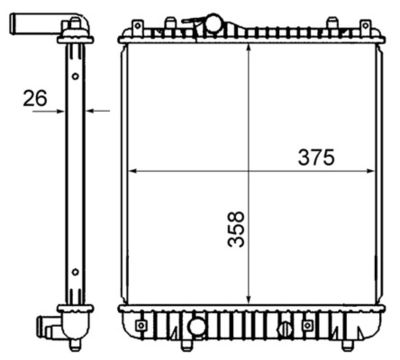 Radiator, engine cooling MAHLE CR 837 000S