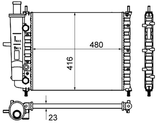 MAHLE CR 838 000S Radiator, engine cooling