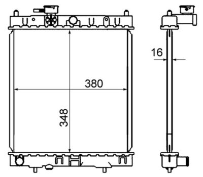 Radiator, engine cooling MAHLE CR 844 000S