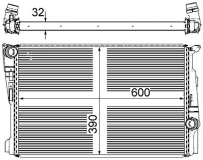 Radiator, engine cooling MAHLE CR 876 000P