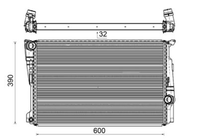 Radiator, engine cooling MAHLE CR 877 000P