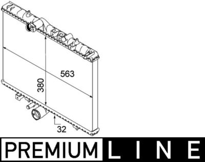 Radiator, engine cooling MAHLE CR 884 000P