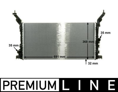 Radiator, engine cooling MAHLE CR 895 000P