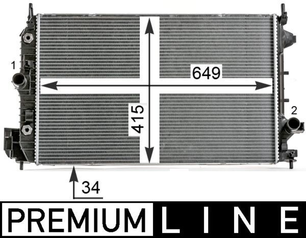 MAHLE CR 9 000P Radiator, engine cooling