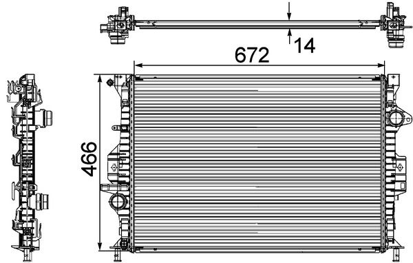 MAHLE CR 906 000P Radiator, engine cooling
