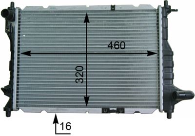 Radiator, engine cooling MAHLE CR 944 000S