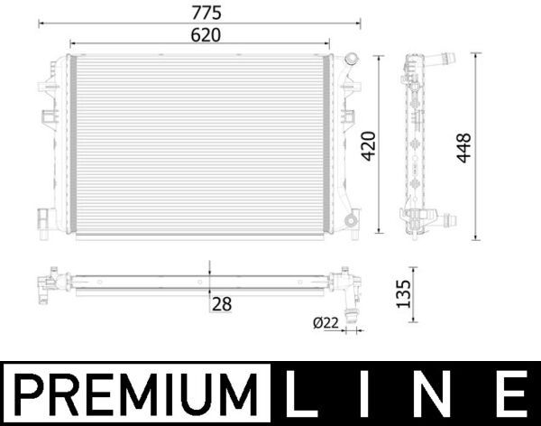 MAHLE CR 959 000P Radiator, engine cooling