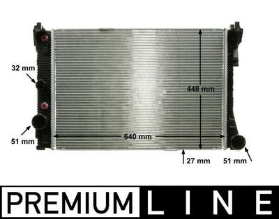 Radiator, engine cooling MAHLE CR 988 000P