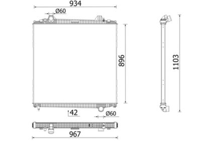 Radiator, engine cooling MAHLE CR 103 000P