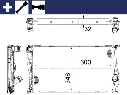 MAHLE CR 1083 000S Radiator, engine cooling
