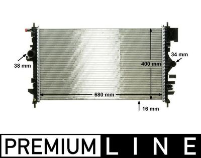 Radiator, engine cooling MAHLE CR 1099 000P