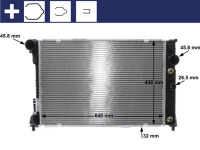 Radiator, engine cooling MAHLE CR 1176 000S