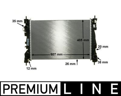 Radiator, engine cooling MAHLE CR 1180 000P