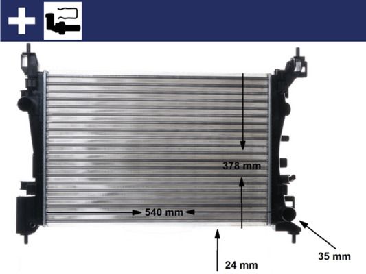 MAHLE CR 1182 000S Radiator, engine cooling