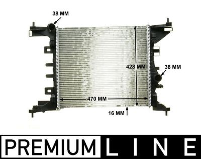 Radiator, engine cooling MAHLE CR 1187 000P
