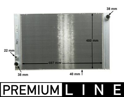Radiator, engine cooling MAHLE CR 1204 000P