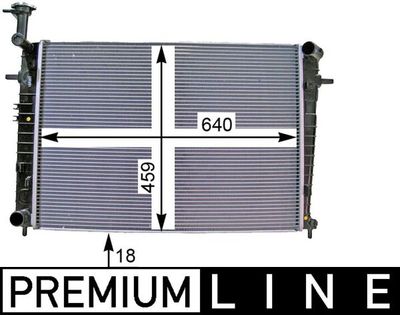 Radiator, engine cooling MAHLE CR 1333 000P