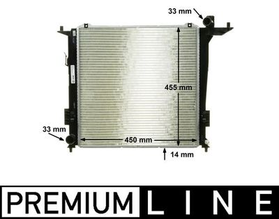 Radiator, engine cooling MAHLE CR 1368 000P