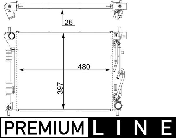 MAHLE CR 1405 000P Radiator, engine cooling