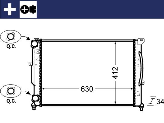 MAHLE CR 1423 000S Radiator, engine cooling