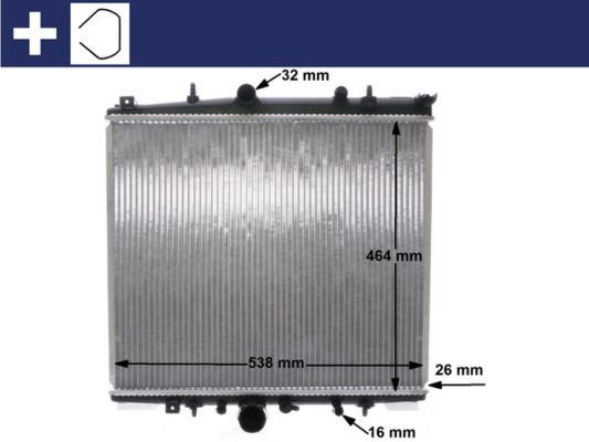 MAHLE CR 1435 000S Radiator, engine cooling