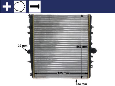 Radiator, engine cooling MAHLE CR 1437 000S