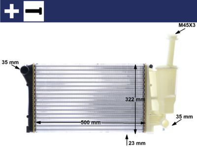 Radiator, engine cooling MAHLE CR 1451 000S