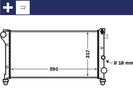 MAHLE CR 1452 000S Radiator, engine cooling