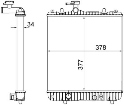Radiator, engine cooling MAHLE CR 1495 001S