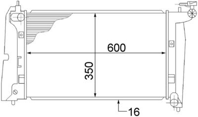 Radiator, engine cooling MAHLE CR 1526 000S